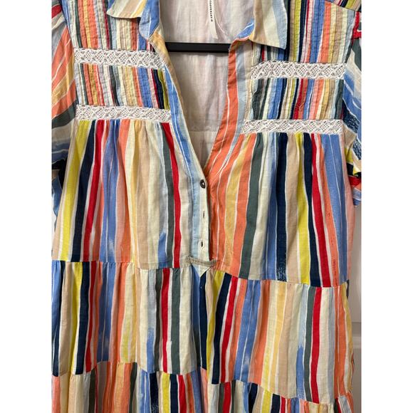 Anthropologie by Anthropologie Tiered Striped Cotton Dress – XS - Picture 5 of 6